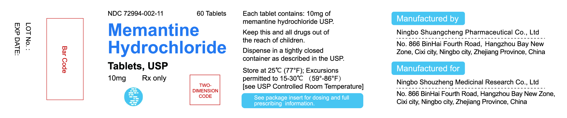 Pill with imprint M10 X, white, round, 8 mm (Memantine Hydrochloride Tablets 10 mg)