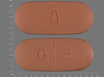 Pill with imprint 0 9 A, brown, capsule, 14 mm (Mirtazapine 30 mg)