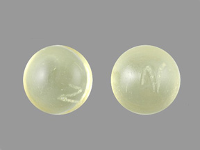 Pill with imprint Z, yellow, round, 3 mm (Benzonatate 100 mg)