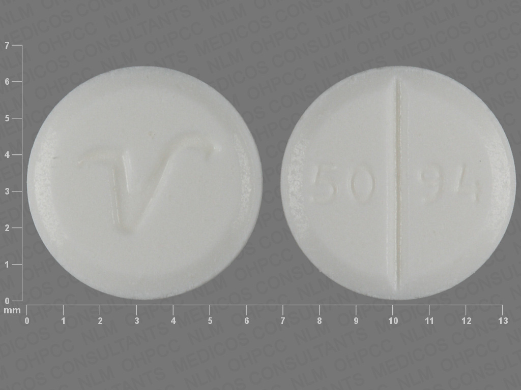 Pill with imprint 5094 V, white, round, 6 mm (Prednisone 5 mg)