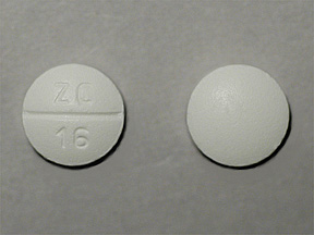 Pill with imprint ZC 16, white, round, 8 mm (Paroxetine Hydrochloride 20 mg)