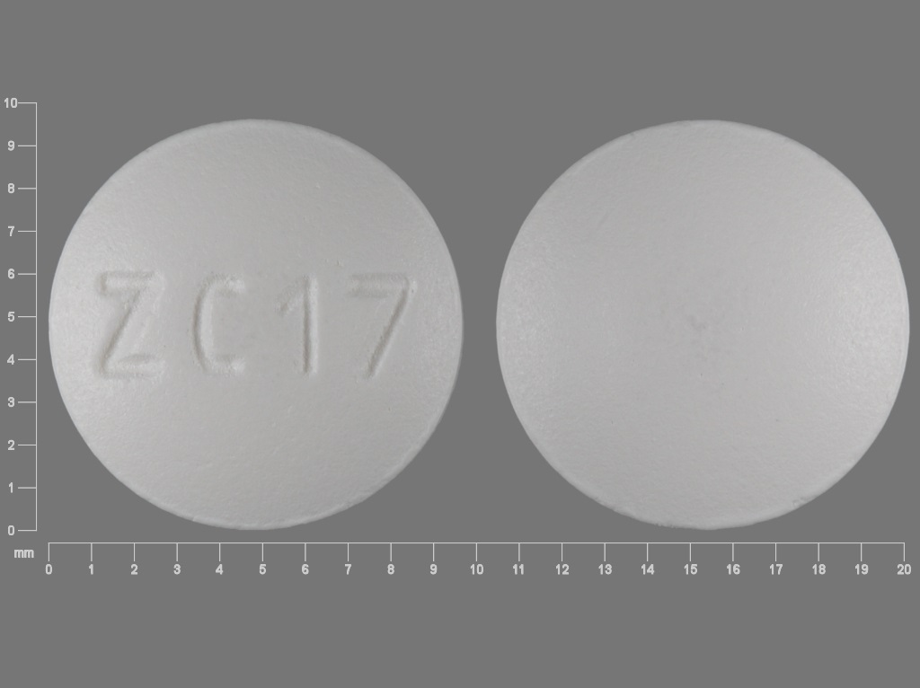 Pill with imprint ZC17, white, round, 10 mm (Paroxetine 30 mg)