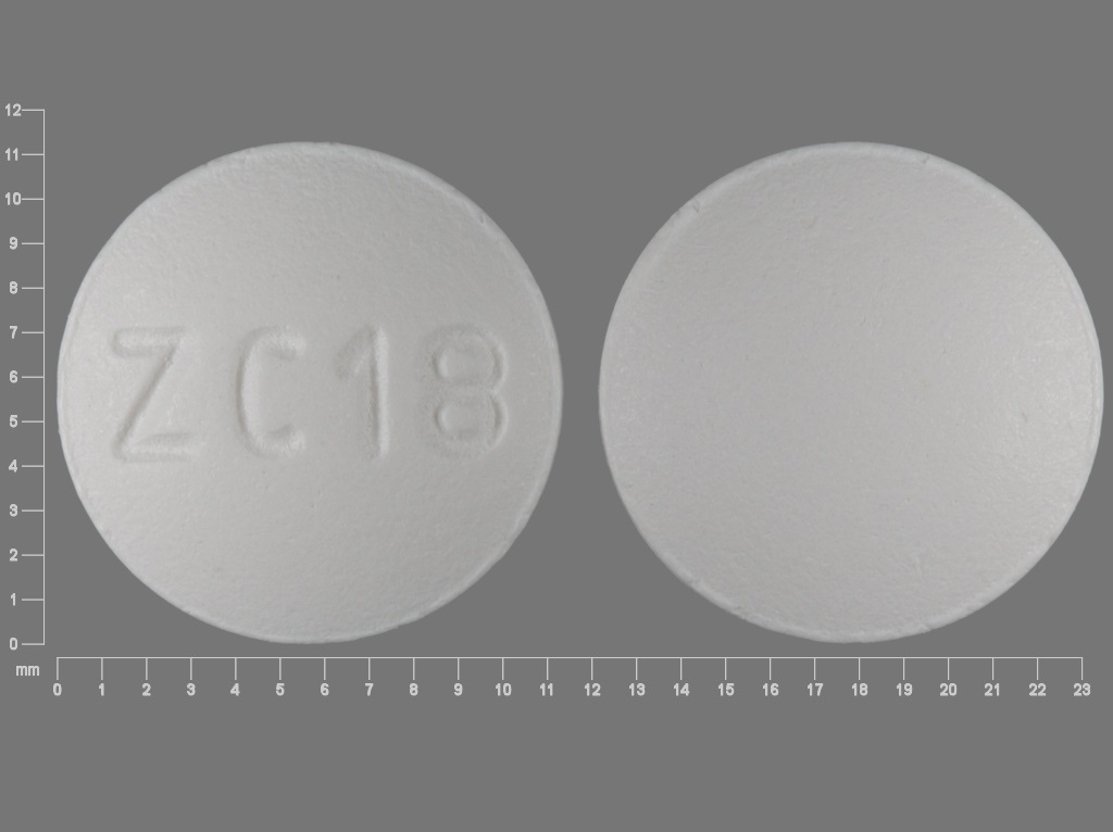 Pill with imprint ZC18, white, round, 11 mm (Paroxetine 40 mg)