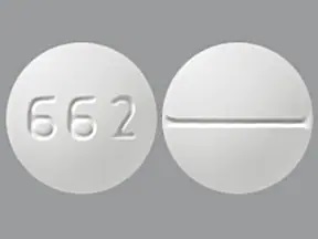Pill with imprint 662, white, round, 11 mm (Spironolactone 100 mg)