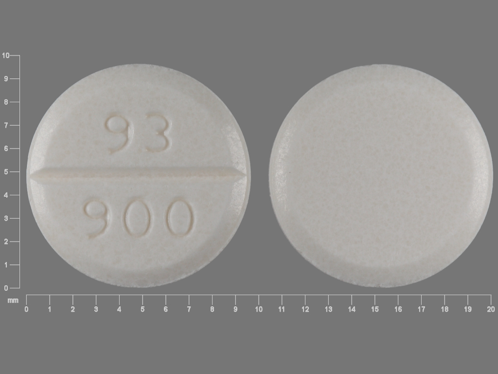 Pill with imprint 93 900, white, round, 10 mm (Ketoconazole 200 mg)