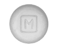 Pill with imprint M, white, round, 6 mm (Diphenoxylate Hydrochloride and Atropine Sulfate Diphenoxylate Hydrochloride 2.5 mg / Atropine Sulfate 0.025 mg)