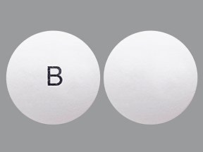 Pill with imprint B, white, round, 5 mm (Chlorpromazine Hydrochloride 10 mg)