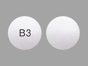 Pill with imprint B3, white, round, 6 mm (Chlorpromazine Hydrochloride 50 mg)