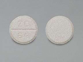 Pill with imprint ZC 64, orange, round, 6 mm (Venlafaxine 25 mg)