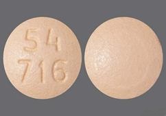 Pill with imprint 54 716, orange, round, 10 mm (Desvenlafaxine 50 mg)