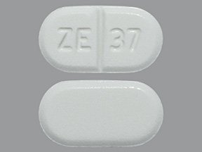 Pill with imprint ZE 37, white, capsule, 10 mm (Buspirone Hydrochloride 10 mg)