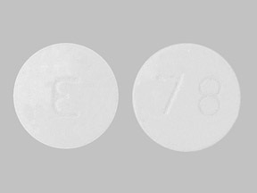 Pill with imprint E 78, white, round, 5 mm (Zolpidem Tartrate 5 mg)