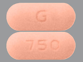 Pill with imprint G 750, orange, capsule, 19 mm (Methocarbamol Tablets 750 mg)