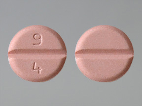 Pill with imprint 9 4, pink, round, 8 mm (Pramipexole Dihydrochloride 1 mg)