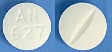 Pill with imprint AN 627, white, round, 9 mm (Tramadol Hydrochloride 50 mg)